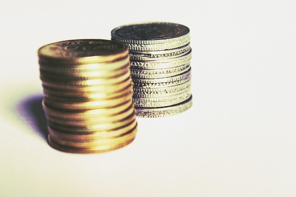 sloupečky mincí